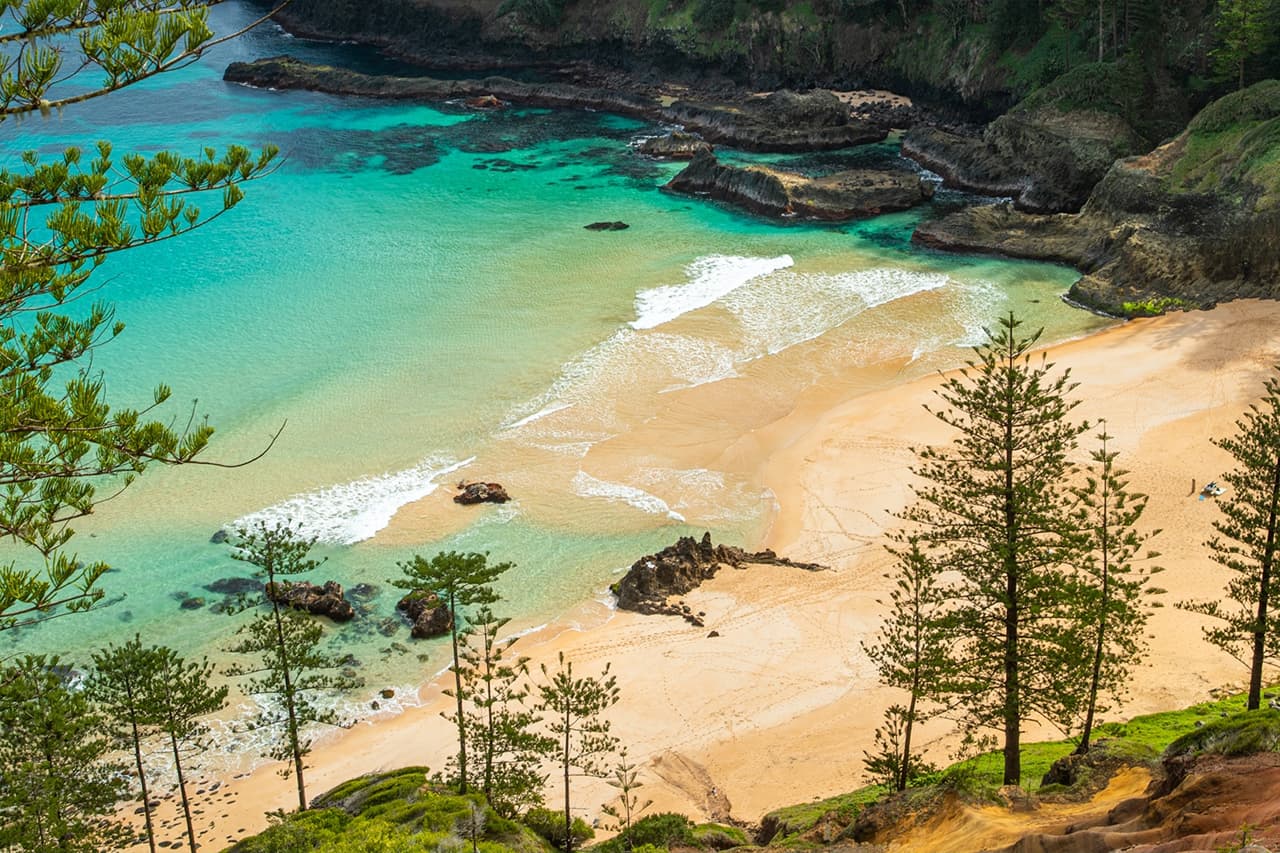 Beautiful beach on Norfolk Island