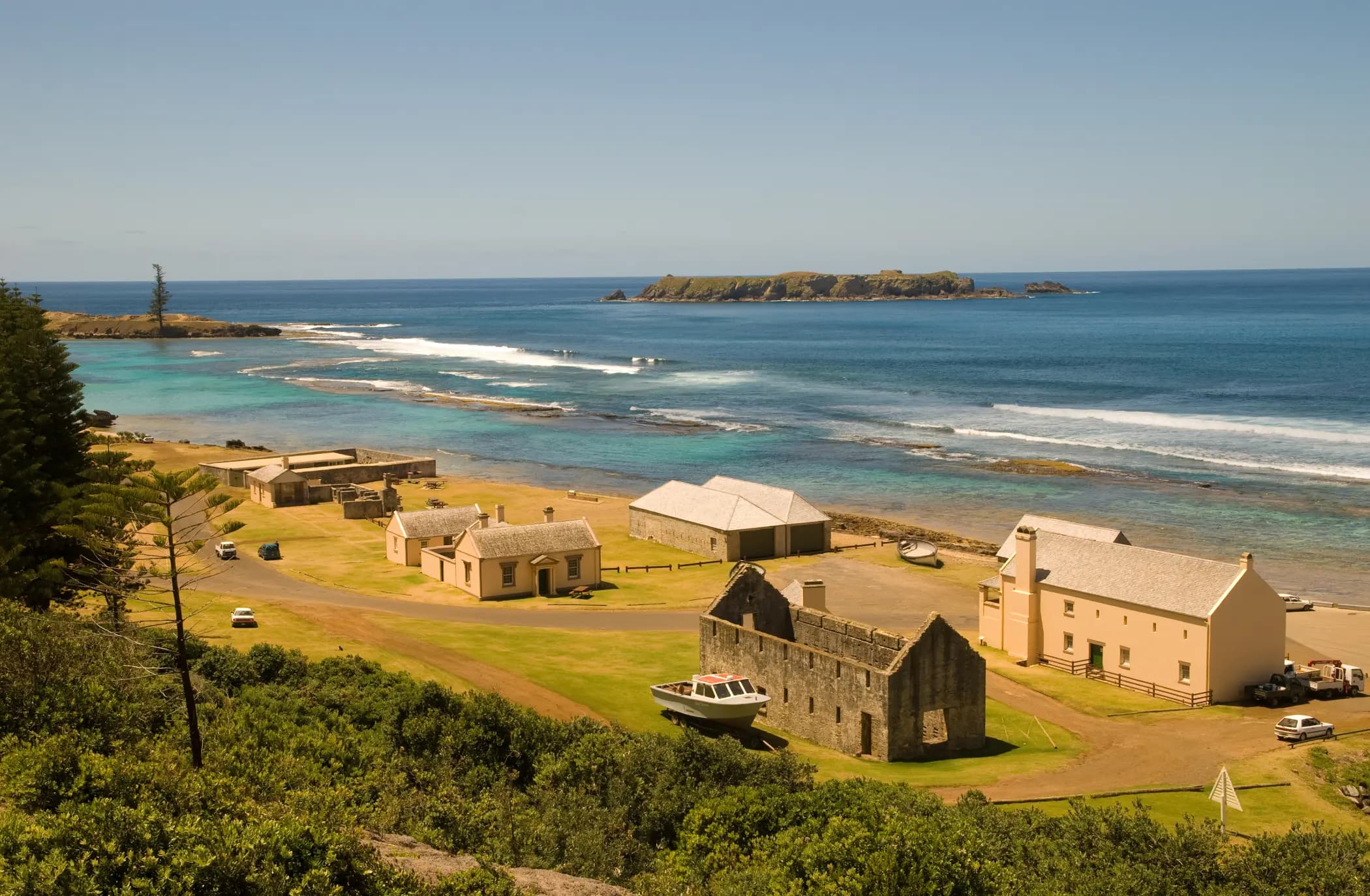 Historic penal colony site on Norfolk Island